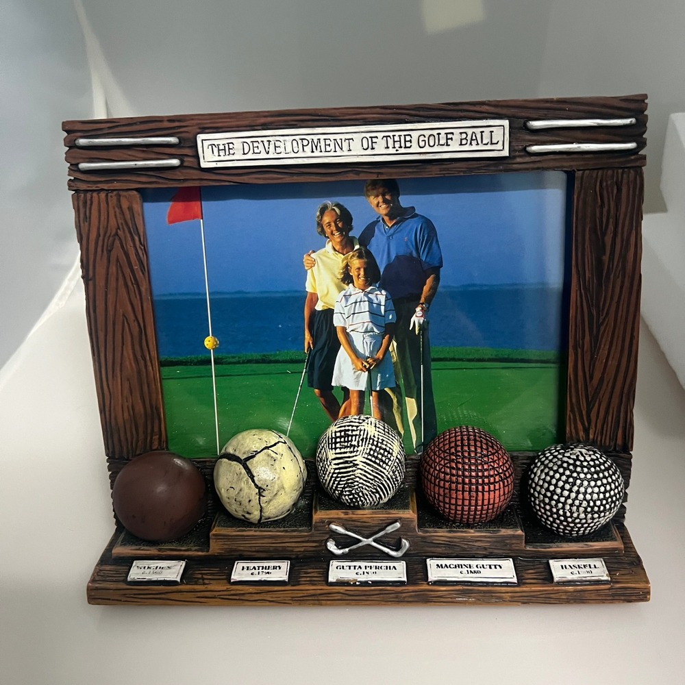 Holiday Time Historic Golf Ball Photo Frame Development Golf Balls Display Decor